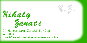mihaly zanati business card